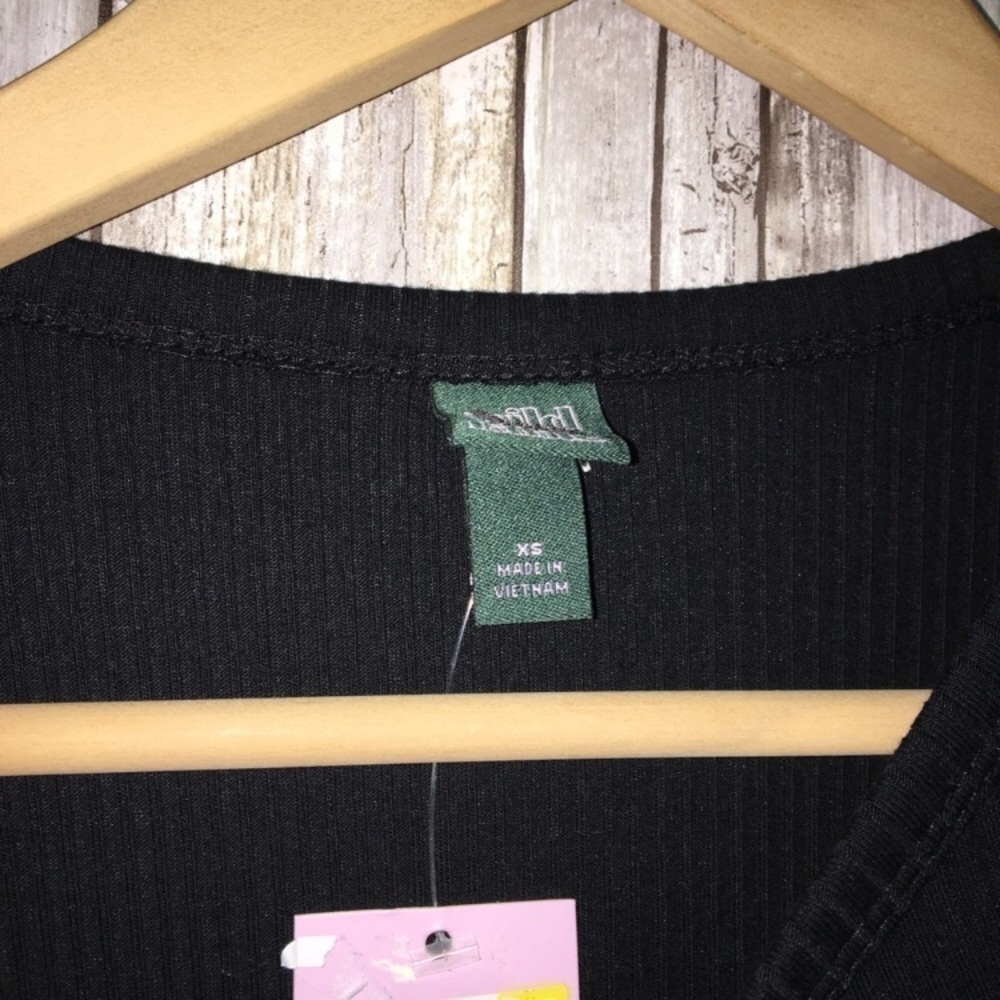 NWT Wild Fable Black Leopard Fitted Dress - Picture 5 of 5